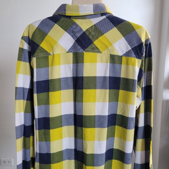 Ruff Hewn Yellow Plaid Long Sleeve Button-down Shirt (Size XL) - Picture 4 of 16